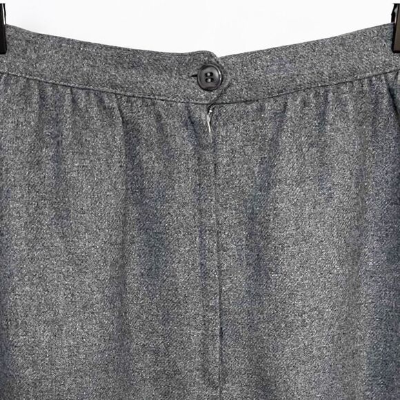 SASSON Vintage Gray Wool Blend Midi Skirt Sz 8 - Picture 9 of 12